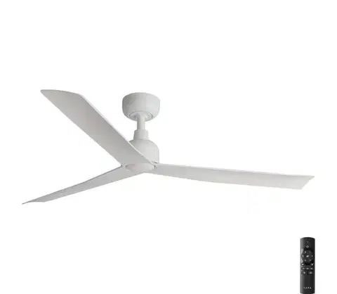 Ventilátory FARO Barcelona FARO 34274 - Stropný látor MARINE M biela IP44 + diaľkové ovládanie 34274