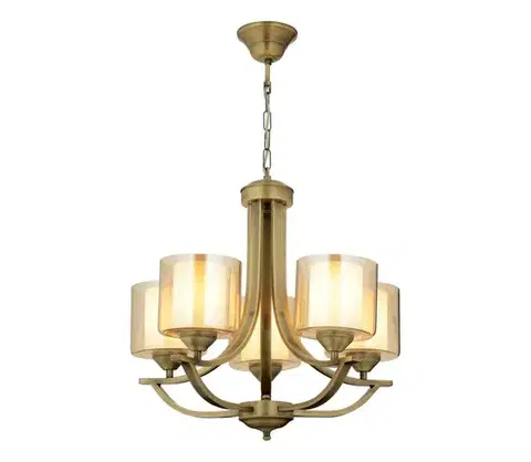 Svietidlá  Luster na reťazi NOVARA 5xE27/40W/230V bronzový 683AVN1433