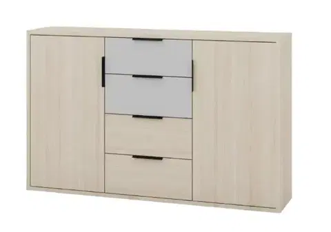Komody a skrinky REINOLD 05 kombinovaná komoda, riva / šedá