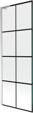 Sprchové dvere MEXEN/S - Next L vaňová zástena FIX 70 x 150, čierna vzor, chróm 895-070-000-03-77-01