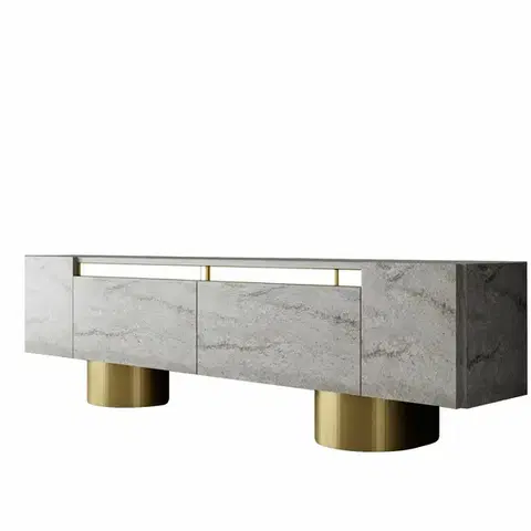 Konferenčné stolíky Televízny stolík Bohom Travertine and Gold