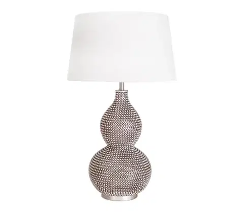 Lampy ByRydens 4001840-6508 - Stolová lampa LOFTY 1xE27/5W/230V biela/strieborná 4001840-6508