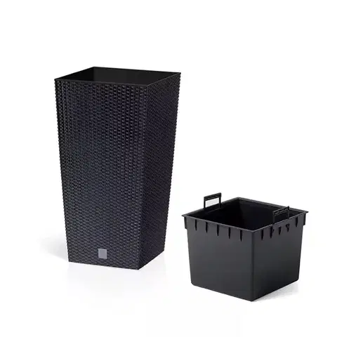 Kvetináče a truhlíky NABBI DRTS325 plastový kvetináč 32,5 cm antracit