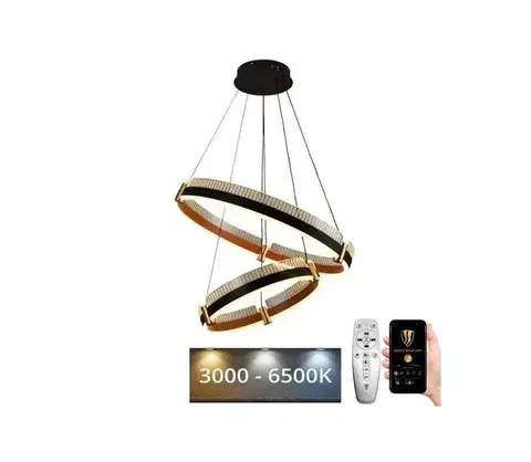 Svietidlá  LED Stmievateľný luster na lanku LED/140W/230V 3000-6500K + diaľkové ovládanie J4334/B