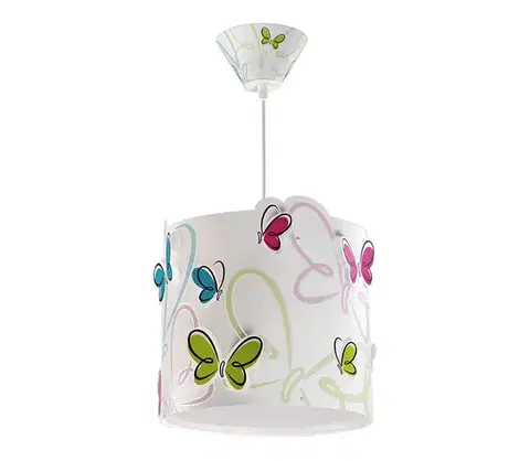 Svietidlá Dalber 62142 - Detský luster BUTTERFLY 1xE27/60W/230V 62142M