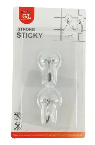 Háčiky MAKRO - Sada háčikov 2ks, umelá hmota / oceľ
