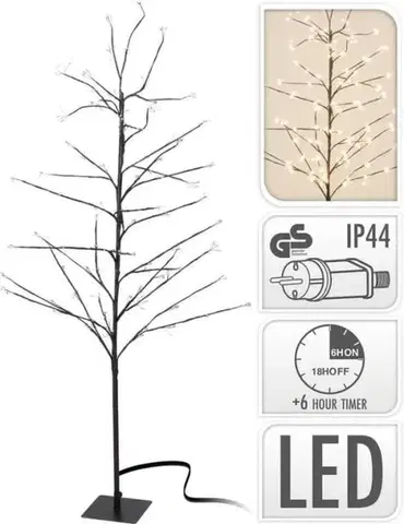 Vianočné osvetlenie Kinekus Svetlo vianočné STROM 360LED, 150 cm, s časovačom, hnedý