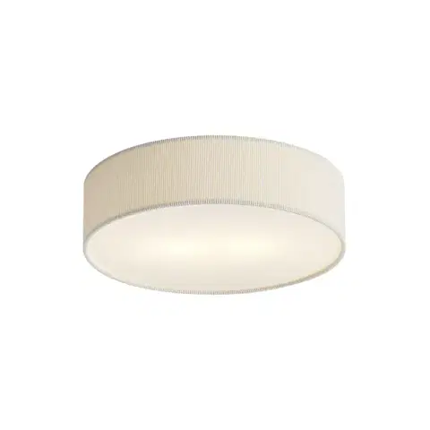 Stropné osvetlenie Moderné stropné svietidlo biele so zamatovým tienidlom 38 cm 2-Lights - Luz