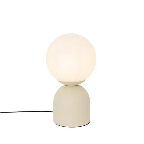 Stolné lampy Stolná lampa Hotel Chic béžová s opálovým sklom - Pallon Trend