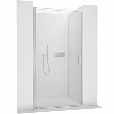 Sprchovacie kúty CERANO - Sprchové otočné dvere Porte L/P - 8 mm - chróm, transparentné sklo - 100x195 CER-413480