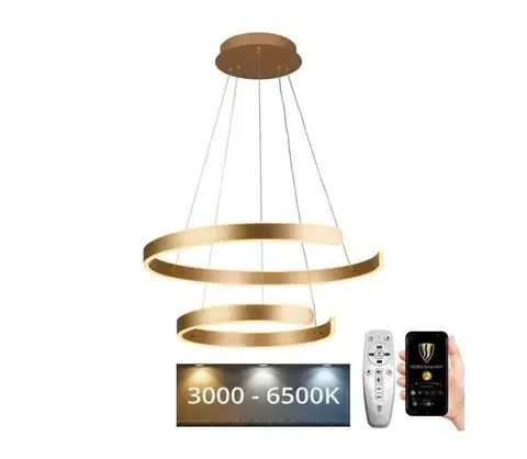 Svietidlá  LED Stmievateľný luster na lanku LED/120W/230V 3000-6500K + diaľkové ovládanie J4328/G