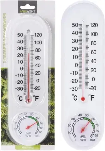 Meteostanice Kinekus Teplomer s vlhkomerom 22,2x6x1,7 cm plast