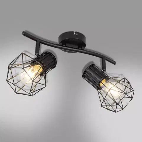Lampy do obývačky Luster 54017-2 Čierny drôt LS2