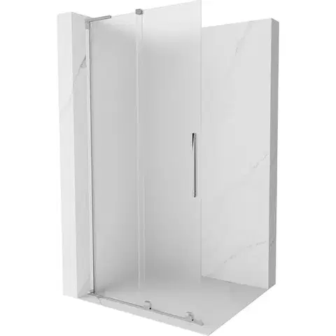 Sprchové dvere MEXEN/S - Velar L Sprchová zástena posuvná Walk-in 110 x 200, dekor 8 mm, chróm 871-110-003-33-01