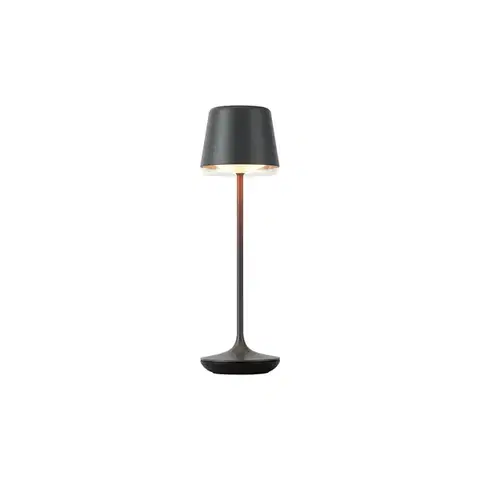 Lampy Stolná lampa čierna vrátane LED IP65 Nabíjateľná s nabíjacou stanicou - Treble
