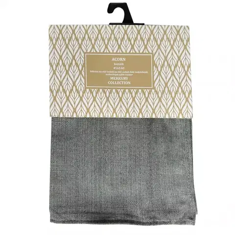 Bytový textil Behúň Acorn čierna 45x140