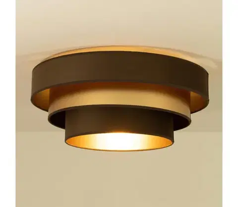Svietidlá  Stropné svietidlo WENTA 1xE27/60W/230V pr. 50 cm hnedé/zlaté H0812