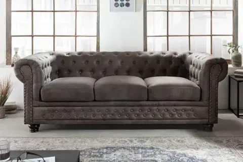 Pohovky a gauče Chesterfield pohovka 3-miestna MIDAS Dekorhome