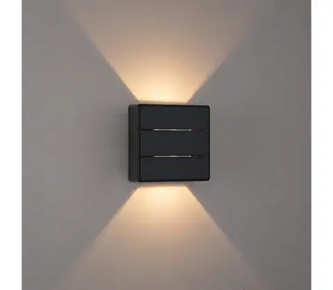 Svietidlá  08520L - LED vonkajšie nástenné svietidlo LUXLINE 6W/230V 3000K IP54 čierne 08520L