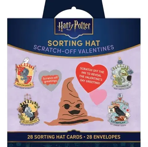 Pre deti a mládež - ostatné Harry Potter: Sorting Hat Scratch-Off Valentines - Editions Insight