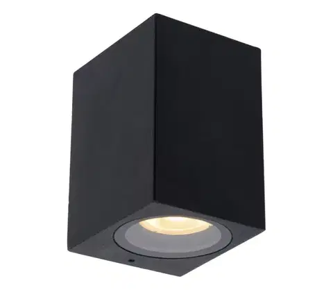 Svietidlá Lucide 69800/01/30 - Vonkajšie nástenné svietidlo ZARO 1xGU10/35W/230V IP44 čierna 69800/01/30