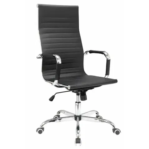 Kancelárske stoličky KONDELA Azure 2 New kancelárske kreslo s podrúčkami čierna / chróm