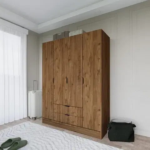 Šatňové skrine Šatníková skriňa 1600-046 - Walnut