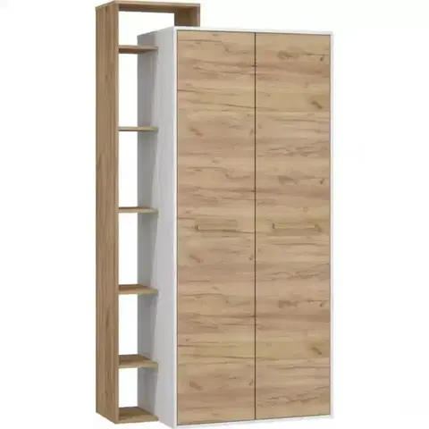 Skrine do izieb Skriňa RIO L2D craft biela/zlatý
