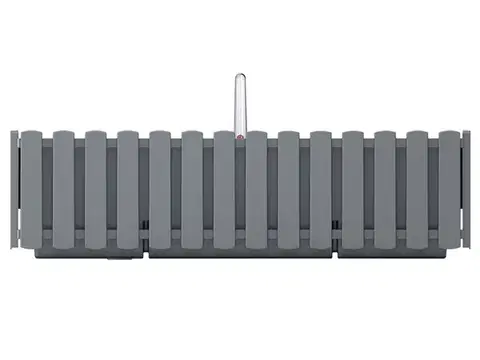 Kvetináče a truhlíky NABBI DDEF600W samozavlažovací plastový balkónový kvetináč 58 cm sivý kameň