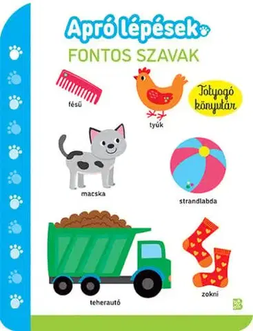 Leporelá, krabičky, puzzle knihy Apró lépések – Fontos szavak