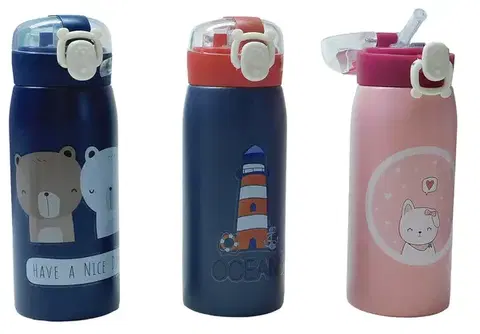 Termosky a termohrnčeky MAKRO - Termoska 350ml rôzne farby a motívy