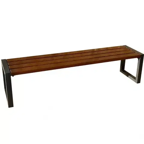 Drevený záhradný nábytok Moderná lavica bez operadla palisander