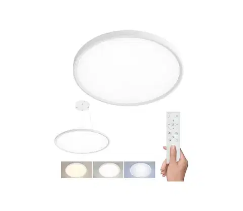 Svietidlá  WO8023 - LED stropné prisadené/závesné svietidlo LED/50W/230V 3000-6500K + diaľkové ovládanie WO8023