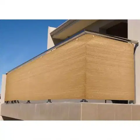 Balkónové zásteny a tieniace siete Balkónová zástena 90cm/500cm piesok