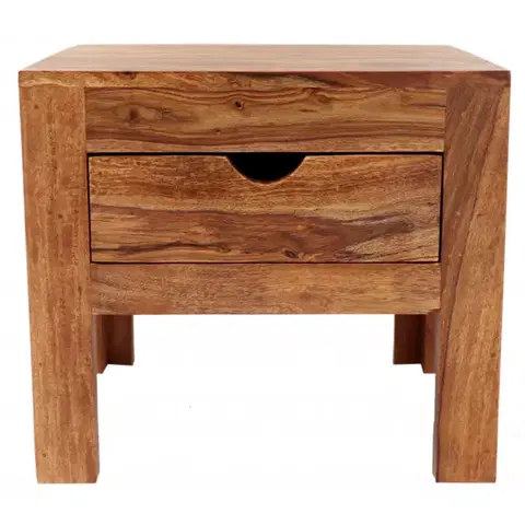 Nočné stolíky Nočný stolík Amba 45x40x40 z indického masívu palisander