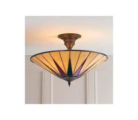 Svietidlá Endon 64043 - Prisadený luster Tiffany DARK STAR 3xE27/60W/230V pr. 49 cm 64043
