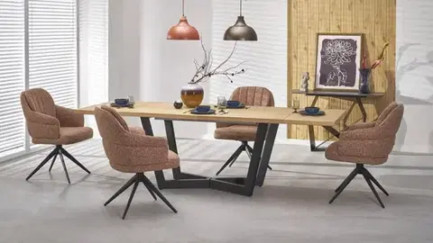 Jedálenské stoly Rozkladací jedálenský stôl MASSIVE Halmar