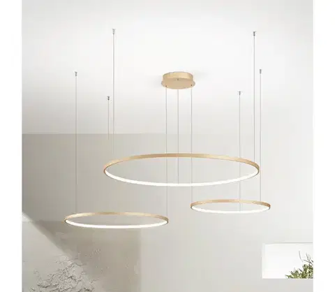 Svietidlá Ondaluce - LED stmievateľný luster na lanku SOEL LED/28W/230V+LED/38W+LED/47W SO.SOEL/3-ORO