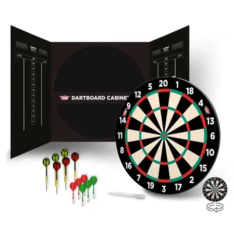 Terče Bull's Magnetic Paper Dartboard Cabinet Set