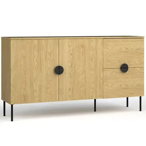 Komody do spálne Komoda Mond 2D 2SZ 03-B dub