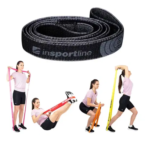 Ostatné fitness náradie Posilňovacia guma inSPORTline Rand XXX Strong čierna