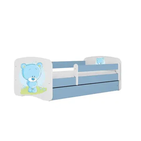 Postele pre dievčatá Detská Posteľ. Babydreams+Sz+M Modrá 80x180 Medveď Modrý