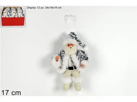 Vianočné dekorácie MAKRO - Santa 17cm rôzne druhy