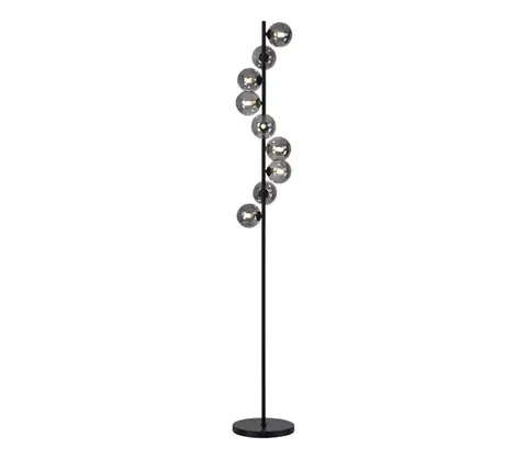 Lampy Schöner Wohnen 14506-18 - LED stojacia lampa DUBAI 9xG9/3W/230V čierna/dymová 14506-18