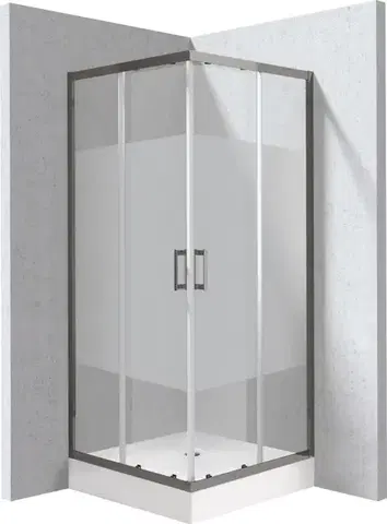 Sprchovacie kúty DEANTE - Funkia Evo štvorcový kút s vaničkou, 80x80 cm – vzor pruh KYCZDE88P