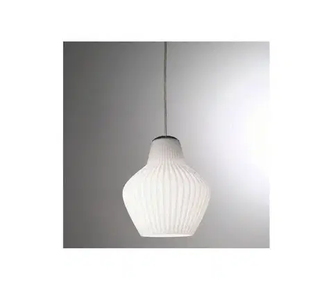 Svietidlá SIRU - Luster na lanku LONDON 1xE27/60W/230V biela/lesklý chróm benátske sklo LS601-025BLL