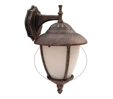 Lampy Rabalux 8476 - Náhradné sklo k vonkajšiemu svietidlu MADRID E27 9865