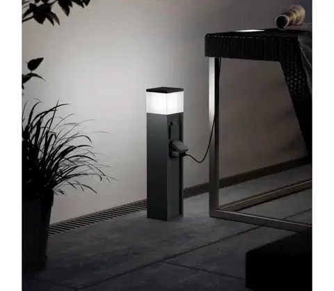 Predlžovacie káble Eglo 901032 - Vonkajšie svietidlo PARK s 2 objímkami 1xE27/25W/230V IP54 antracit 901032