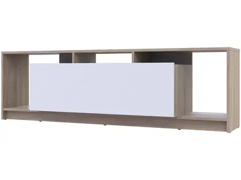 TV stolíky NABBI Ulfet U1 tv stolík dub sonoma / biela