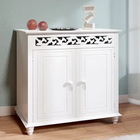 Komody Komoda biela D0052 Dekorhome